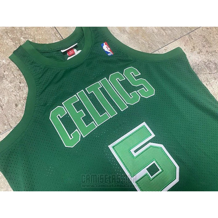 Camiseta Boston Celtics Kevin Garnett #5 Mitchell & Ness 2012 Verde